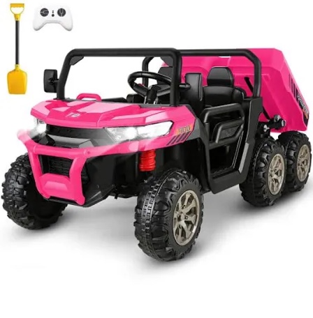 Delia Himimi 24 Voltage  Ride On Dump Truck, 2 Seater Kids UTV with Electric Dump Bed, Remote Control