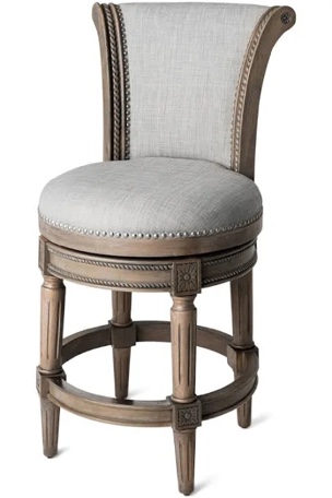 Maven Lane Pullman Stool with Fabric Upholstery