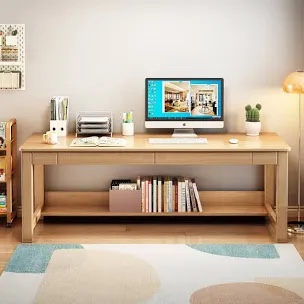 Rectangle Computer Table Writing Desk Workstation Learning Desk
