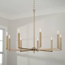 Kress 9 - Light Candle Style Modern Linear Chandelier