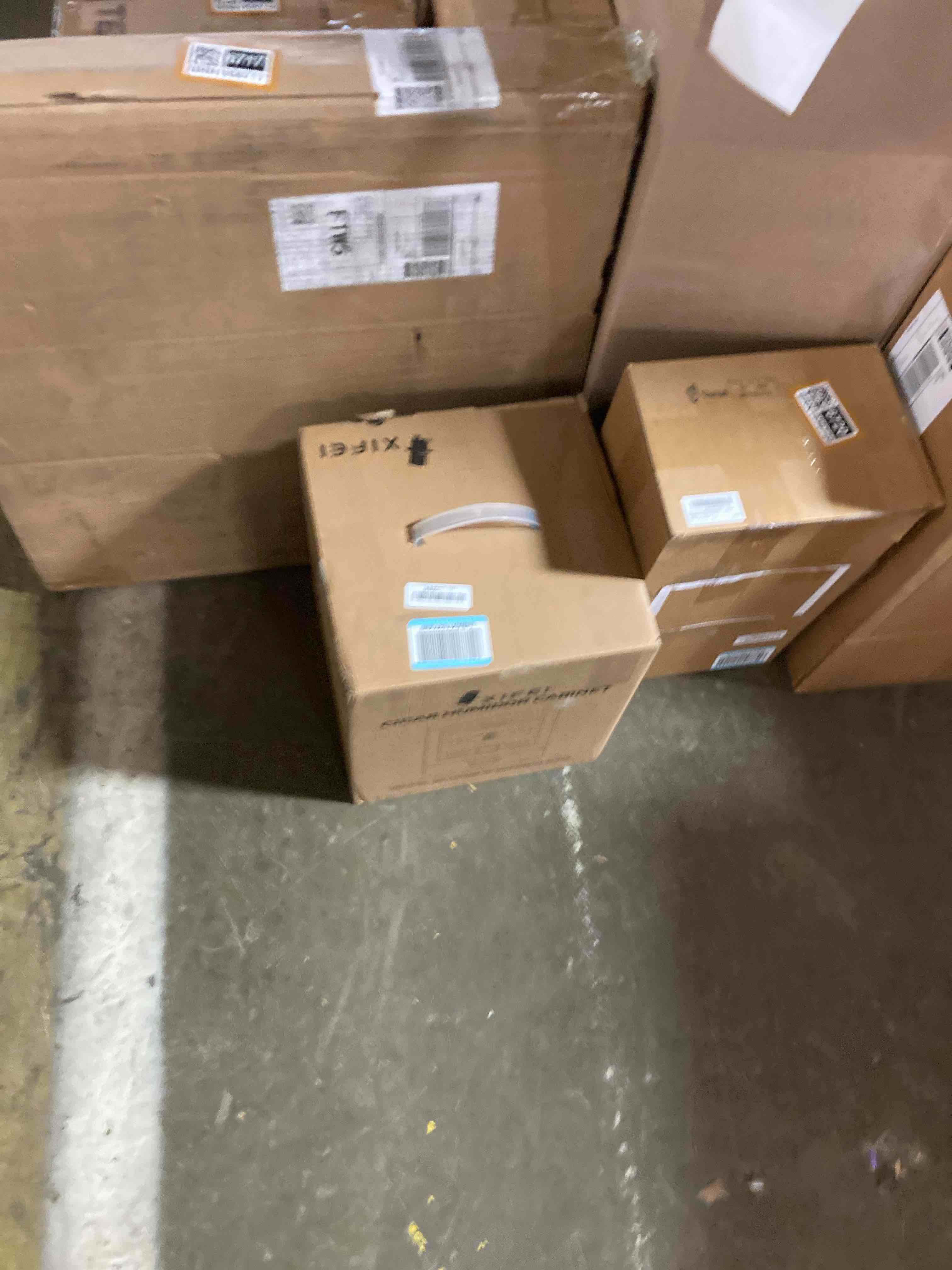 Condition photo showing New/Like New for XIFEI Cigar Humidor Cabinet with Adjustable LED Lighting, 3 Cedar Wood Drawer & Digital Hygrometer, 2 Humidifiers, Cigar Tube, Glass Top Desktop Humidor for 80-100 Cigars, for Men Dark Brown 3