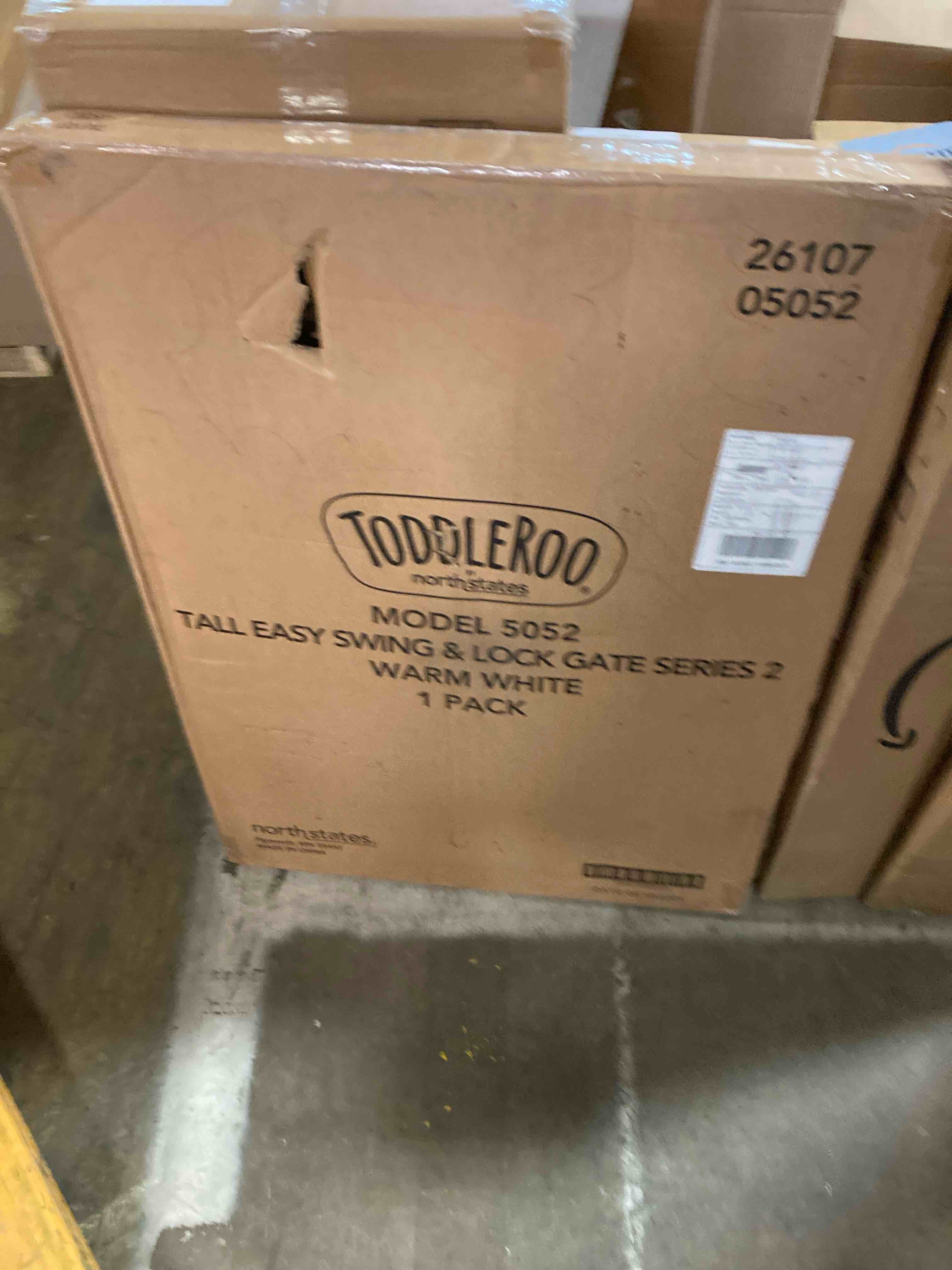 Condition photo showing New/Like New for Toddleroo by North States - Tall Easy Swing & Lock Baby Gate Series 2: Metal Safety Gate for Stairs & Doorways - Adjustable 28.68 to 47.85 Inches Wide - 36 Inches Tall - Warm White