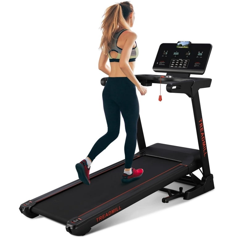 Garvee Incline Treadmill for Treadmill w 18% Auto Incline, Heavy Duty 350LBS Capacity, Foldable Walking or Running Capacity w 20" Wide Belt, 0.5-20 MPH Speed, 3.5 HP, 60 Programs