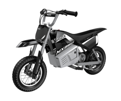 Razor Miniature Dirt Rocket MX350 Electric-Powered Dirt Bike - Black with Decal Included  24V Electric Ride-on Motocross Bike for Kids 13+. Motor will run but needs electric repair, no cosmetic damage, charger sold separately.
