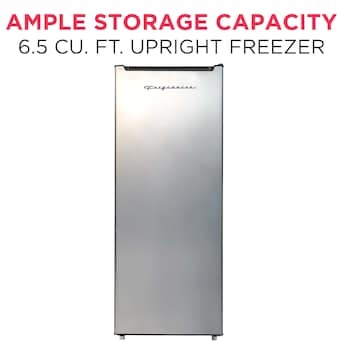 Frigidaire 6.5-cu ft Upright Freezer ( Platinum Design Finish) H 55.75 D 22.24 W 21.42
