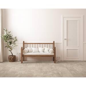 White Smoke Stone 10 MIL x 12 ft. Wide x Cut to Length Waterproof Vinyl Sheet Flooring 12’ x 10’ 