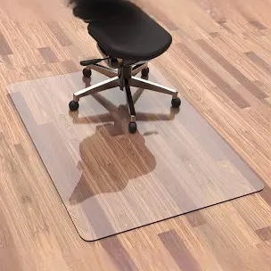 Clear Chair Mat for carpet 48" x 36" Plastic Office Chair Mats for Hard Wood and Tile Floor, Easy Glide No-Slip Floor Mat for Rolling Chair, Heavy Duty Pvc Floor Protector under Computer Desk