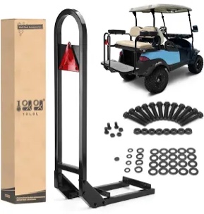 10L0L Newest Universal Golf Cart Rear Seat Safety Grab Bar, Heavy Duty Rear Seat Hand Rail Grab Bar Add Safety to Your Rear Passengers Black