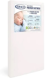 Graco Premium Crib & Toddler Mattress - GREENGUARD Gold Certified & CertiPUR-US Certified, Fits All Standard Crib & Toddler Beds, Waterproof Sleep Surface, Machine-Washable Outer Cover for Easy Care