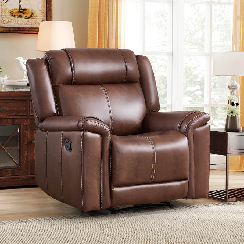 39'' Wide Contemporary and Breathable Faux Leather Manual Standard Recliner with Wide Backrest