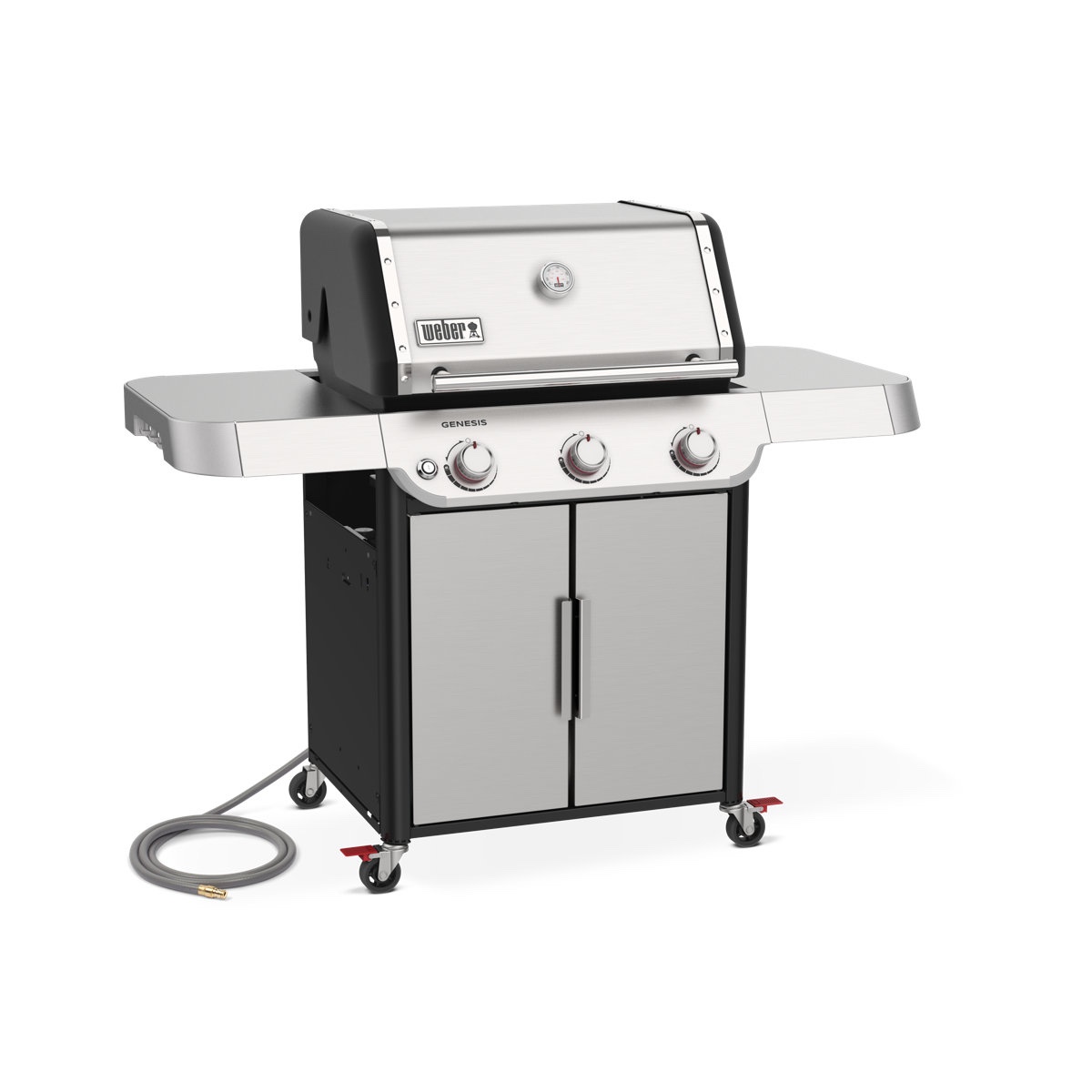 Condition photo showing Good Condition for weber genesis s-315 stainless steel 3 -burner liquid propane gas grill 48.1'' h x 57.7'' w x 27'' d, assembly required, frame slightly dented (see photos)