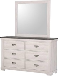 Condition photo showing New/Like New for leighton 6 drawer dresser and matching mirror and 1 night stand 36'' h x 59'' w x 17.1'' d