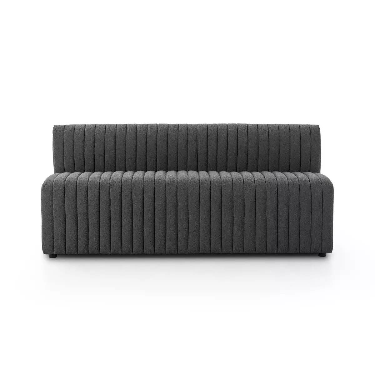 Four Hands BYO: Augustine Dining Banquette - 72inch Bench - Fiqa Boucle Charcoal 72.00 w x 28.00 d x 31.50 h 