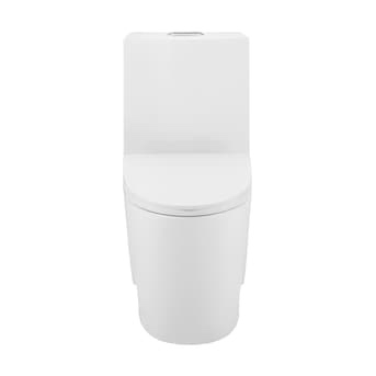 Condition photo showing New/Like New for swiss madison angers glossy white elongated standard height 10-in rough-in 1.6 gpf dual flush soft close 1-piece toilet