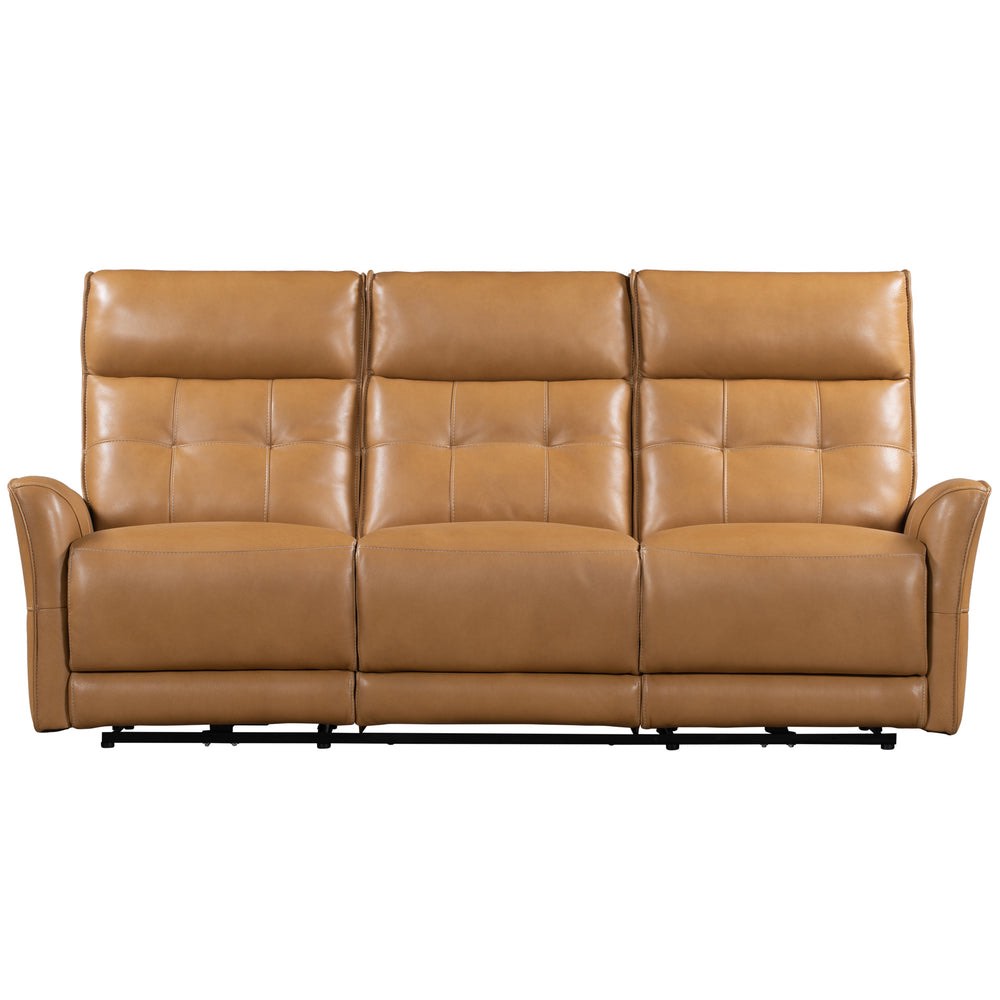 Condition photo showing New/Like New for gershwin - lucca butterscotch 3 seat power zero gravity sofa. width	86.8 in. depth	38 in. height	43 in. 
