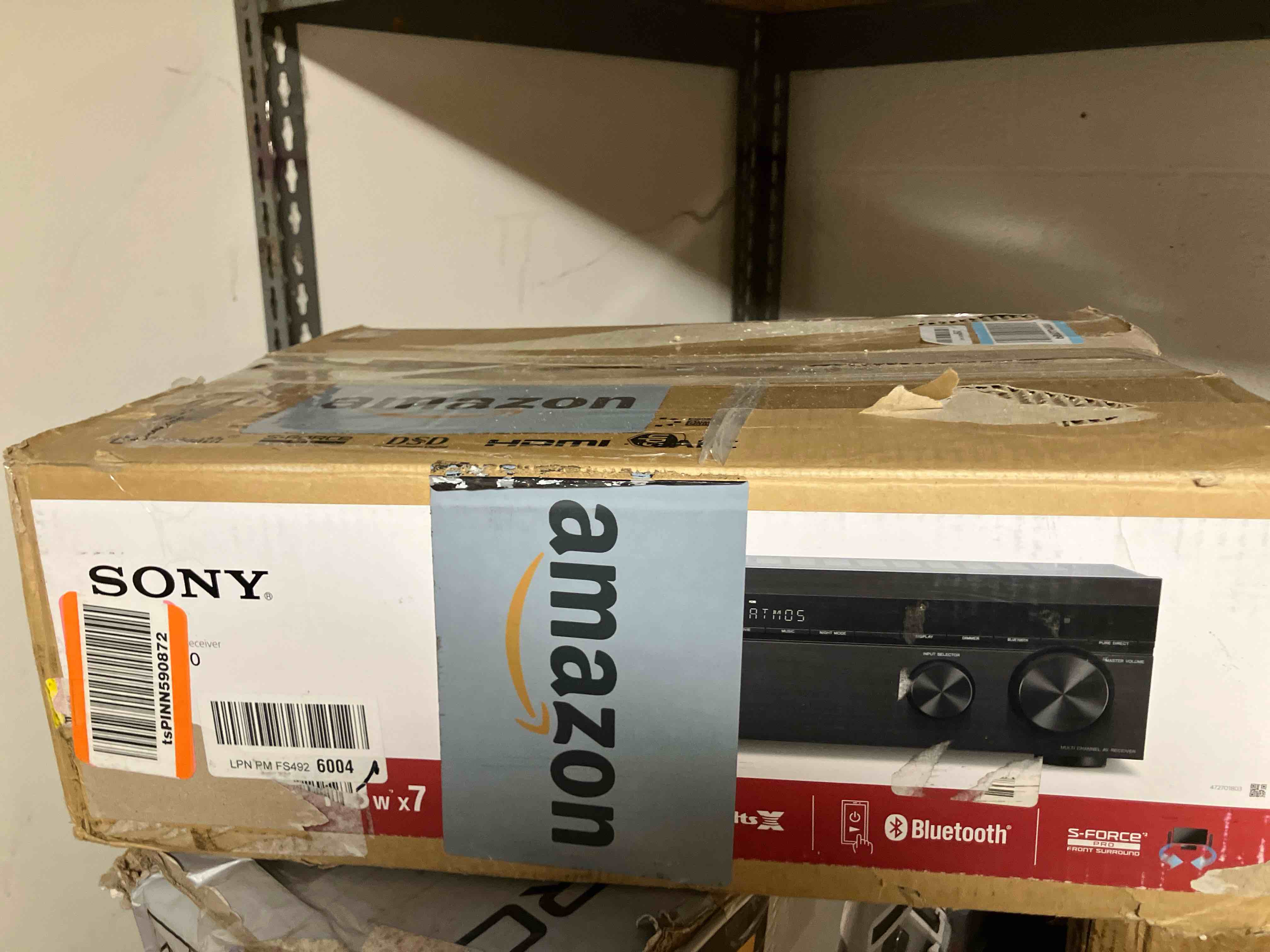 Condition photo showing New/Like New for sony str-dh790 7.2-ch surround sound home theater av receiver: 4k hdr, dolby atmos & bluetooth black receiver receiver