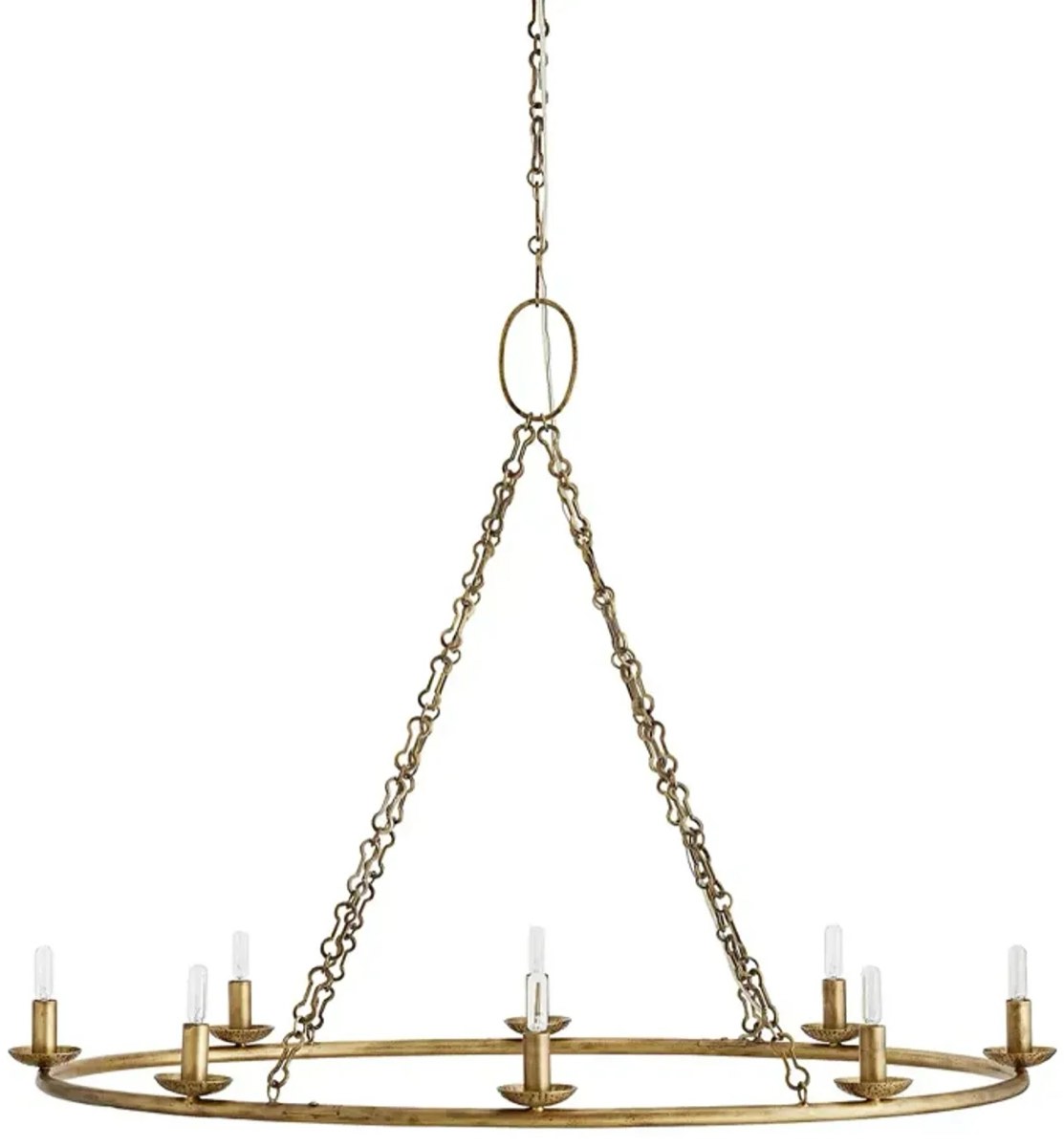Arteriors Denison 8 Light Chandelier with Antique Brass Finish - 32.5"L x 43"W x 34"H