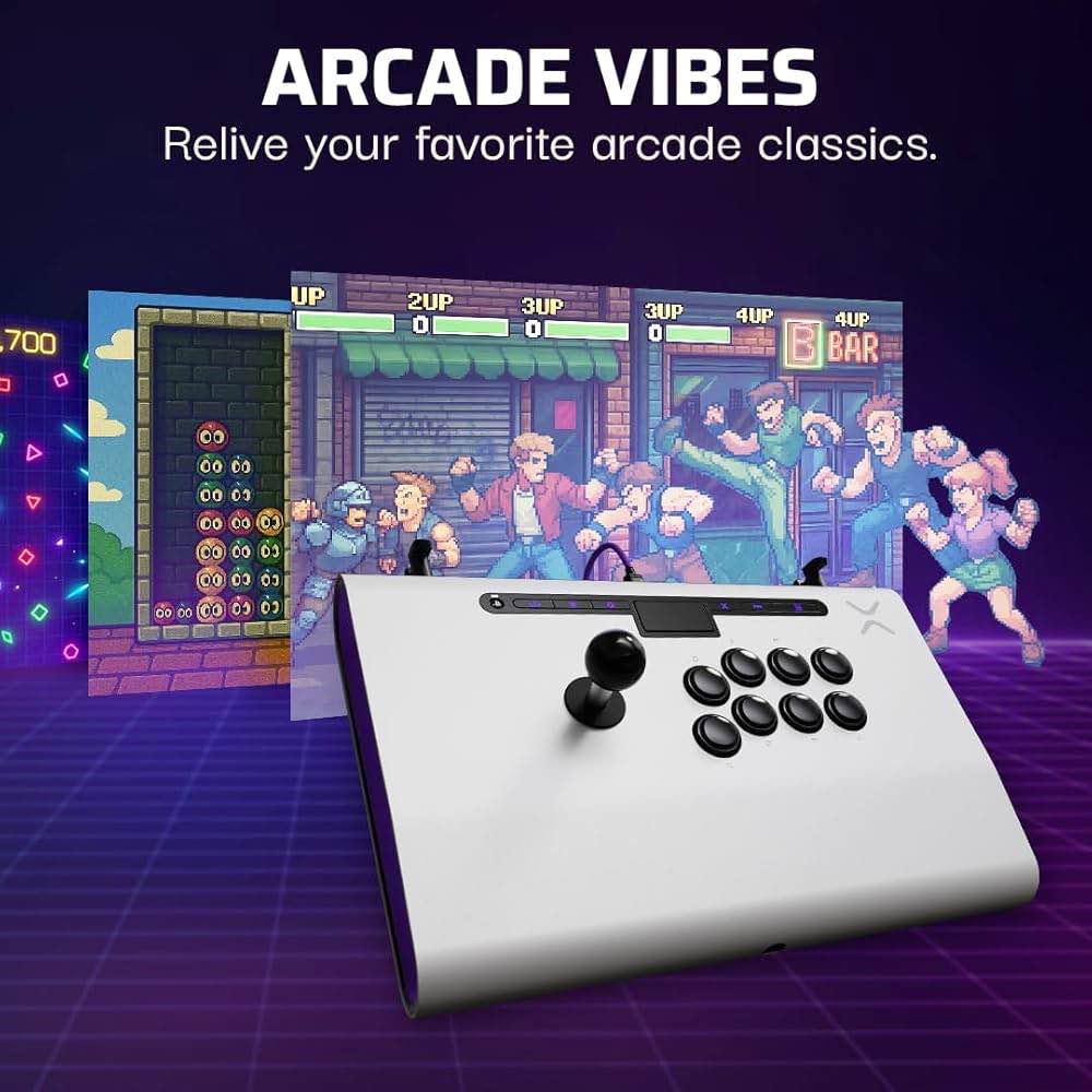 Condition photo showing New/Like New for Victrix Pro FS Playstation Esports Fight Stick for PS4, PS5, PC, Durable Aluminum, Sanwa Denshi Buttons, Ergonomic Wrist Slope, Detachable Joystick, Tournament Grade for Fighting Games (White)