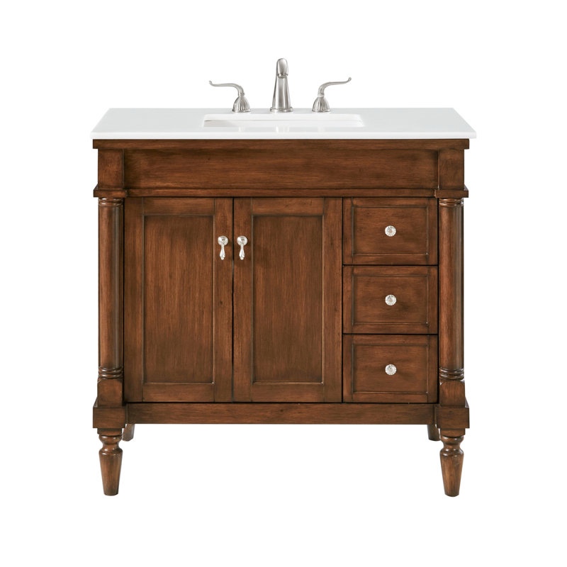 Lexington 36'' Single Bathroom Vanity with Top in Walnut - 36x21x35”