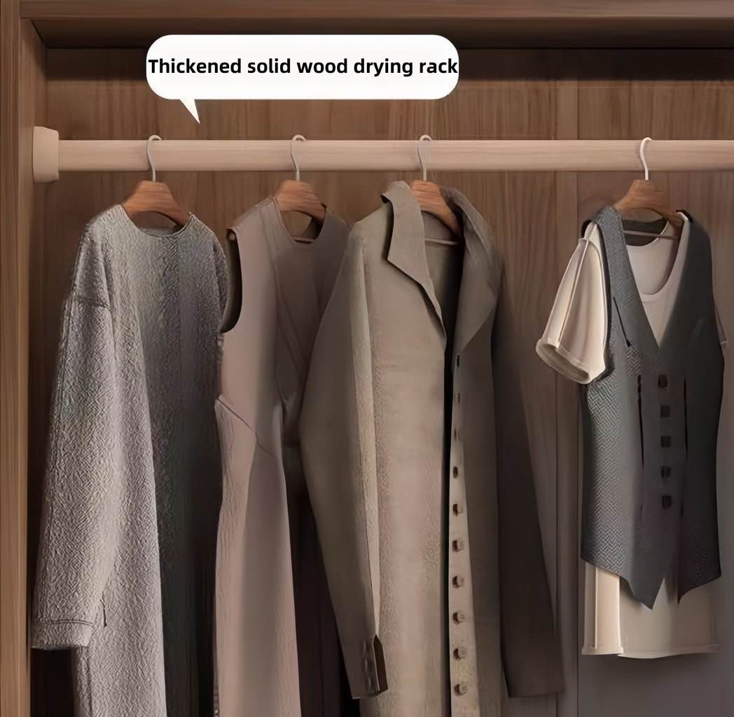 Condition photo showing New/Like New for Simple Classic Walnut Wood Wardrobe, Skirted 3 Drawer Wardrobe Piece with Suit Jacket and Accessory Compartment, and 4 Wall Cabinets. 