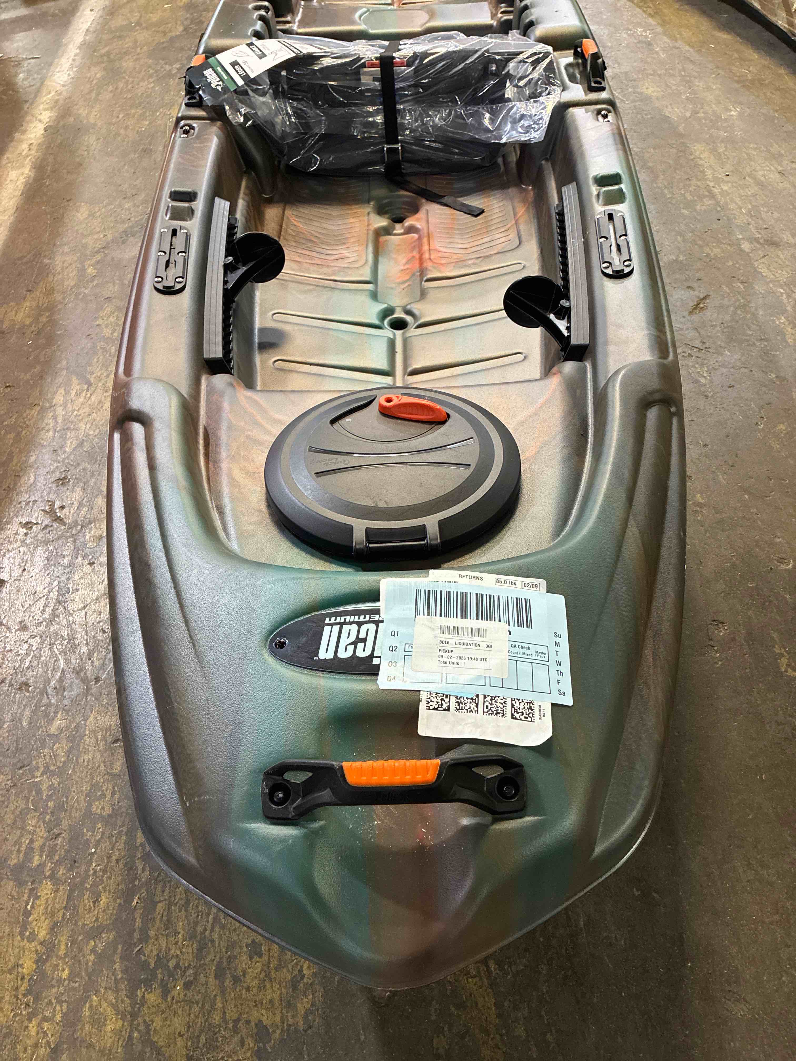 Condition photo showing New/Like New for Catch Classic 100 Fishing Kayak in Outback, Length: 120 in - 304.8 cm Height: 15 in - 38.1 cm Width: 34 in - 86.36 cm