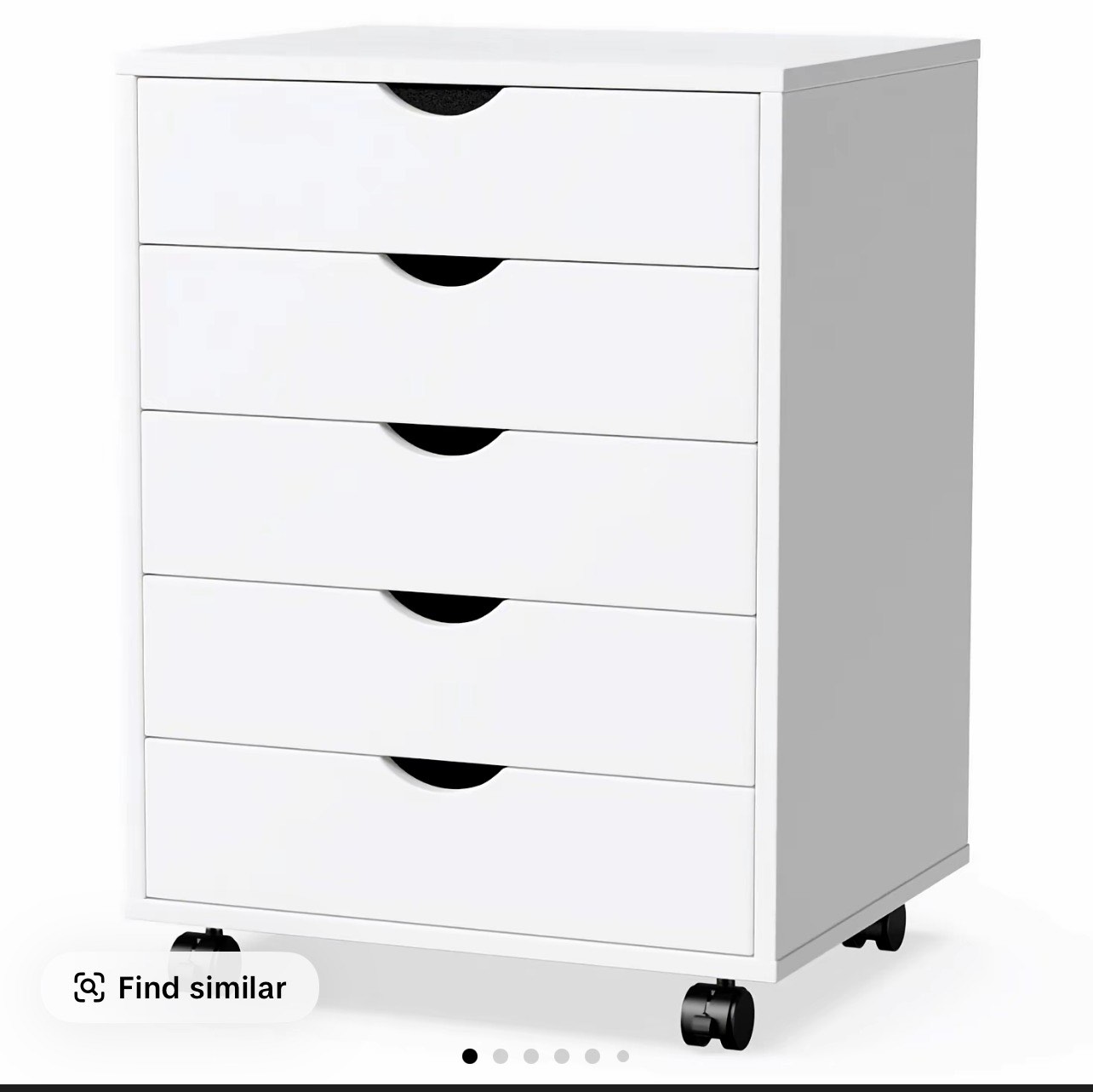 Sweetcrispy 7 Drawer Chest Mobile Storage Cabinets Wooden Dresser with Wheels Room Organization Furniture for Office Home, Black Wood