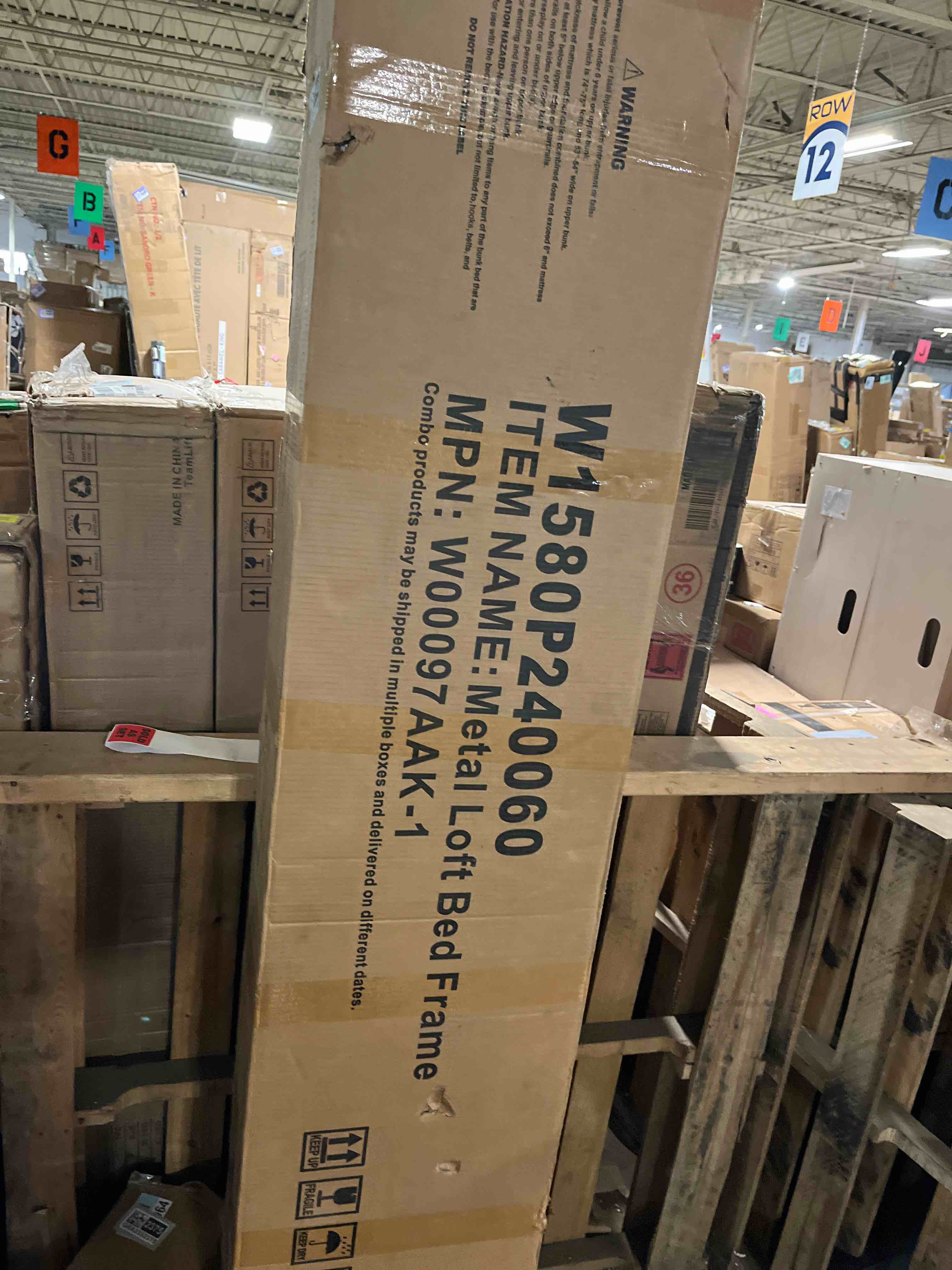 Condition photo showing New/Like New for KEIKI Full Size Metal Loft Bed Frame with Ladder and Built-in Storage Shelves, for Teens, Modern Style Loft Bed with Solid Slats, Guardrail, No Box Spring Required, Easy Assembly, for Bedroom, Black Black Full+Ladder