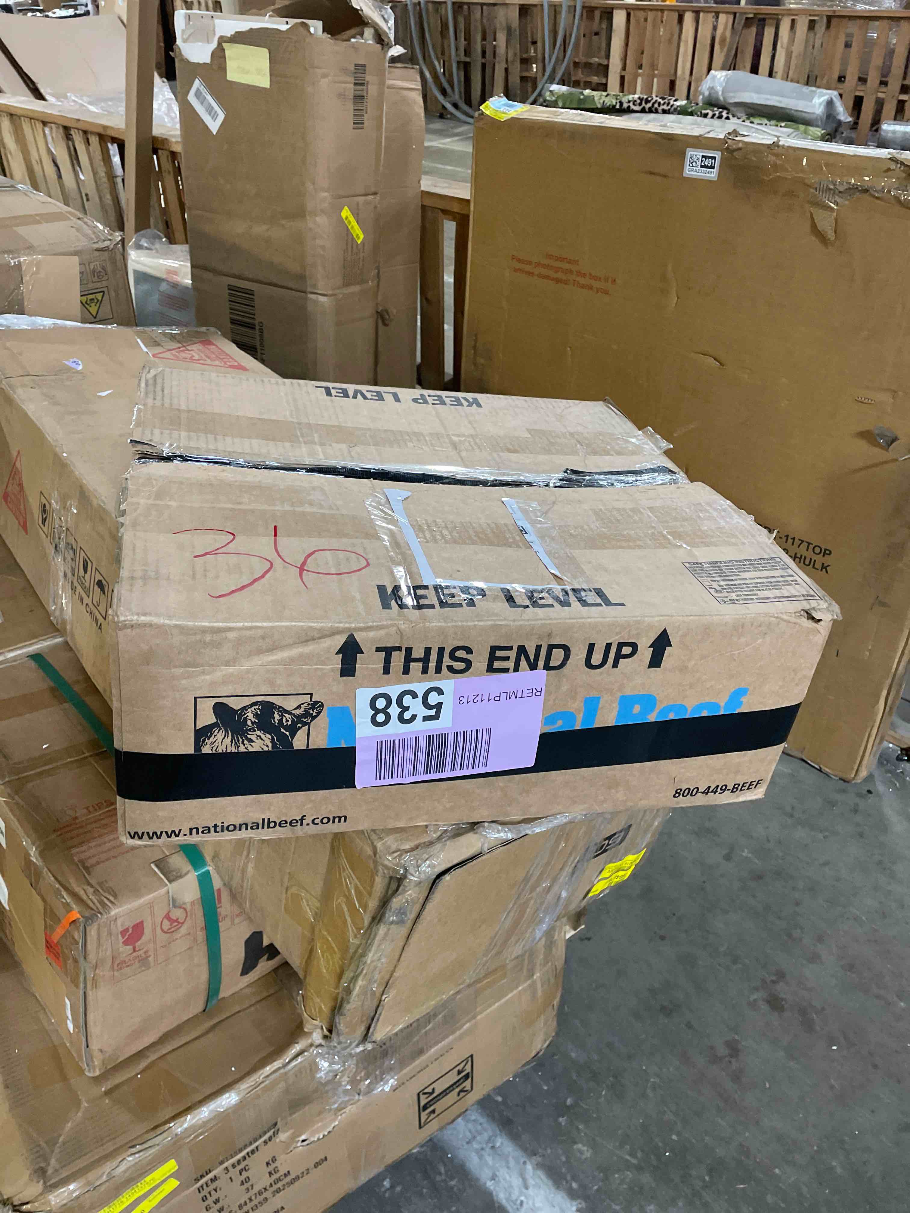 Condition photo showing As Is for Elizha 3-Drawer Nightstand with Charging Station (used)