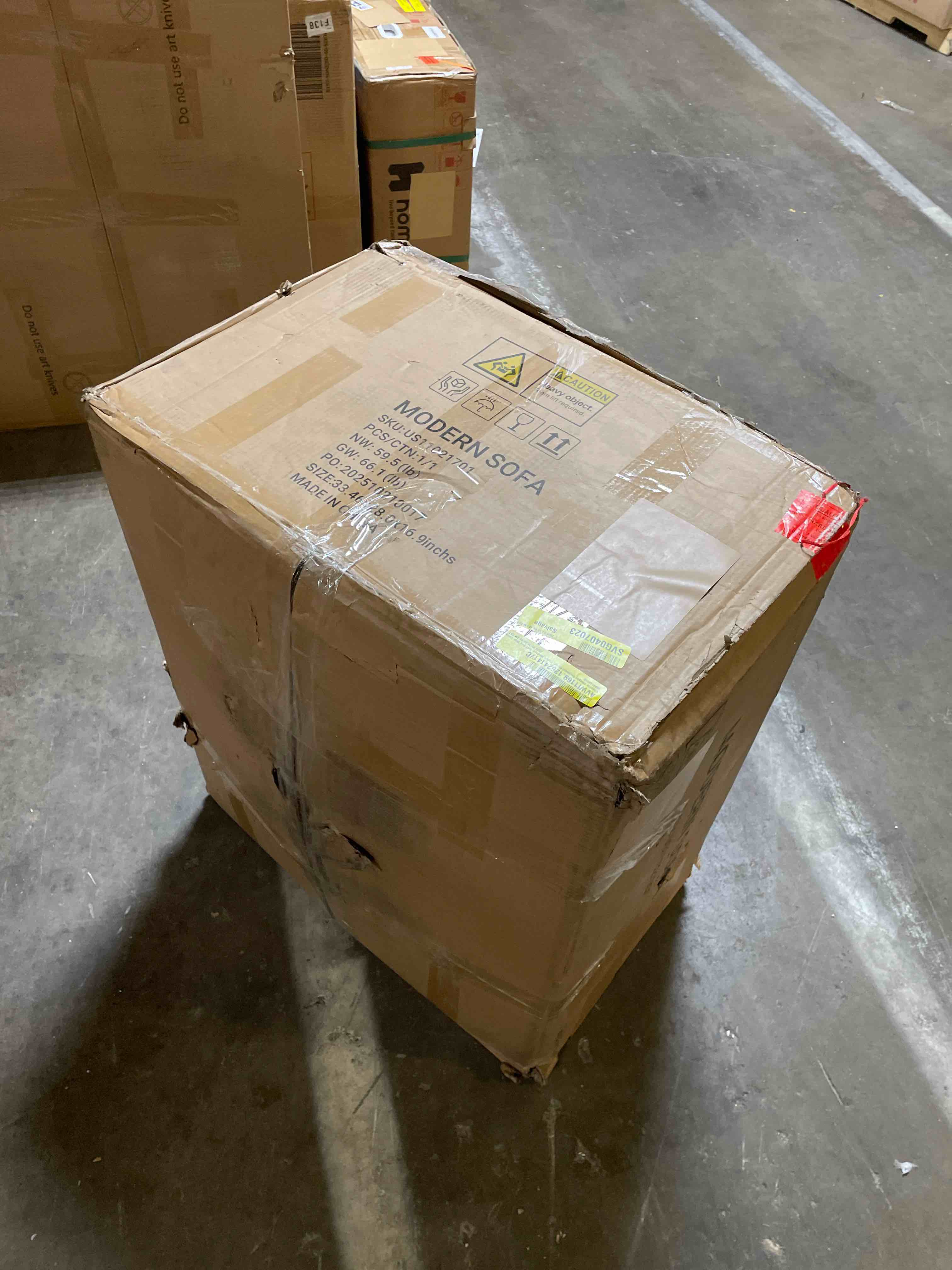 Condition photo showing As Is for Chenille Sleeper Sectional Corner Couch Modular Sofa Bed With Storage  (incomplete)