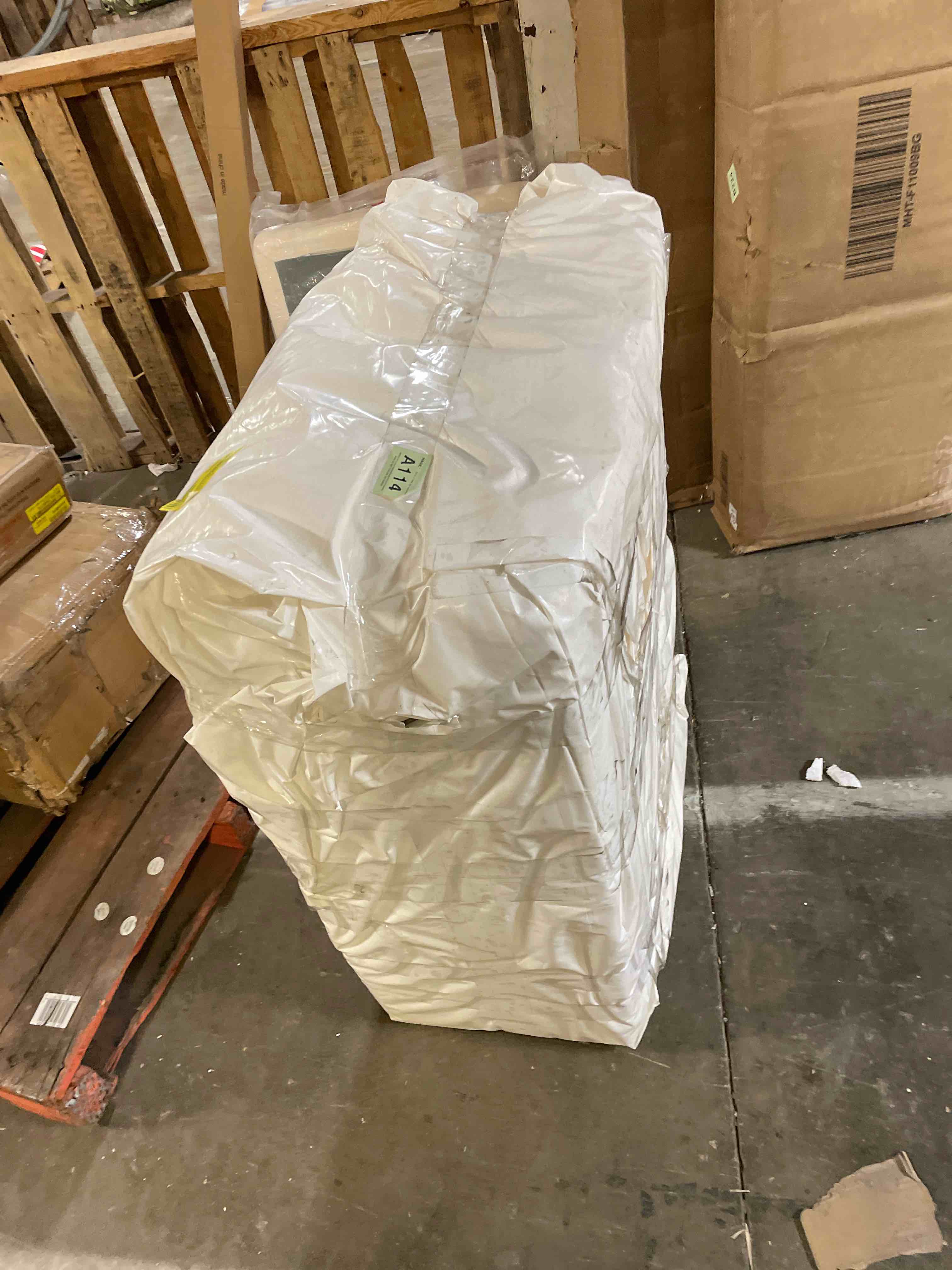 Condition photo showing As Is for 107.5"Cloud Modular Sectional Sofa (incomplete only one seat) 