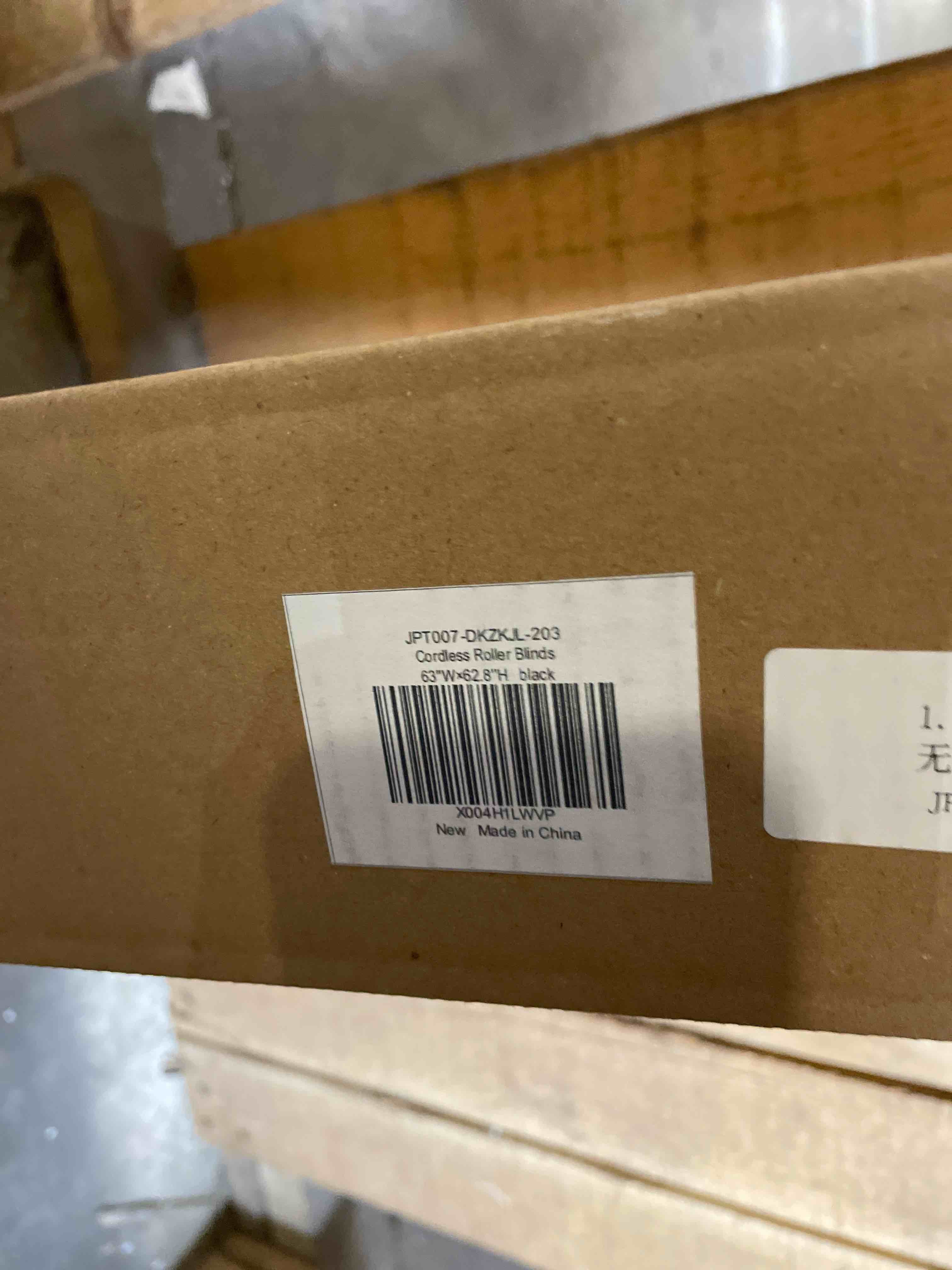 Condition photo showing New/Like New for LazBlinds Cordless Roller Shades, Free-Stop Blackout Roller Blinds with Cassette Valance, Thermal Insulated UV Protection Waterproof, Roll Up Blinds for Windows, 62'' W x 63'' H, White