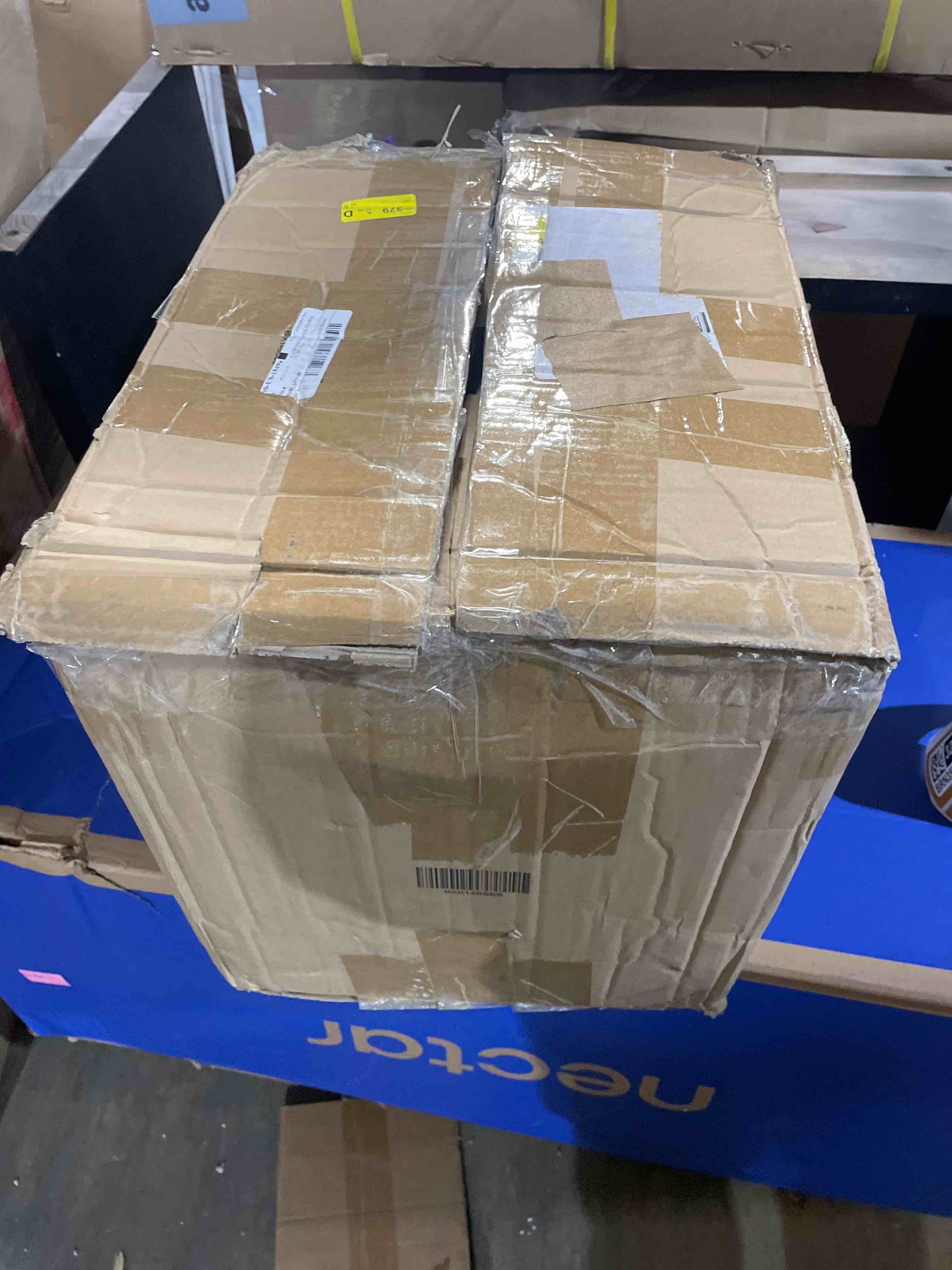 Condition photo showing As Is for Charleily Pedestal Wood Round Coffee Table (only base)