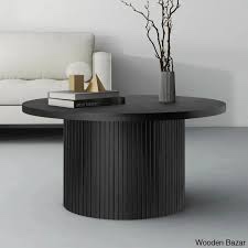 Charleily Pedestal Wood Round Coffee Table (only base)