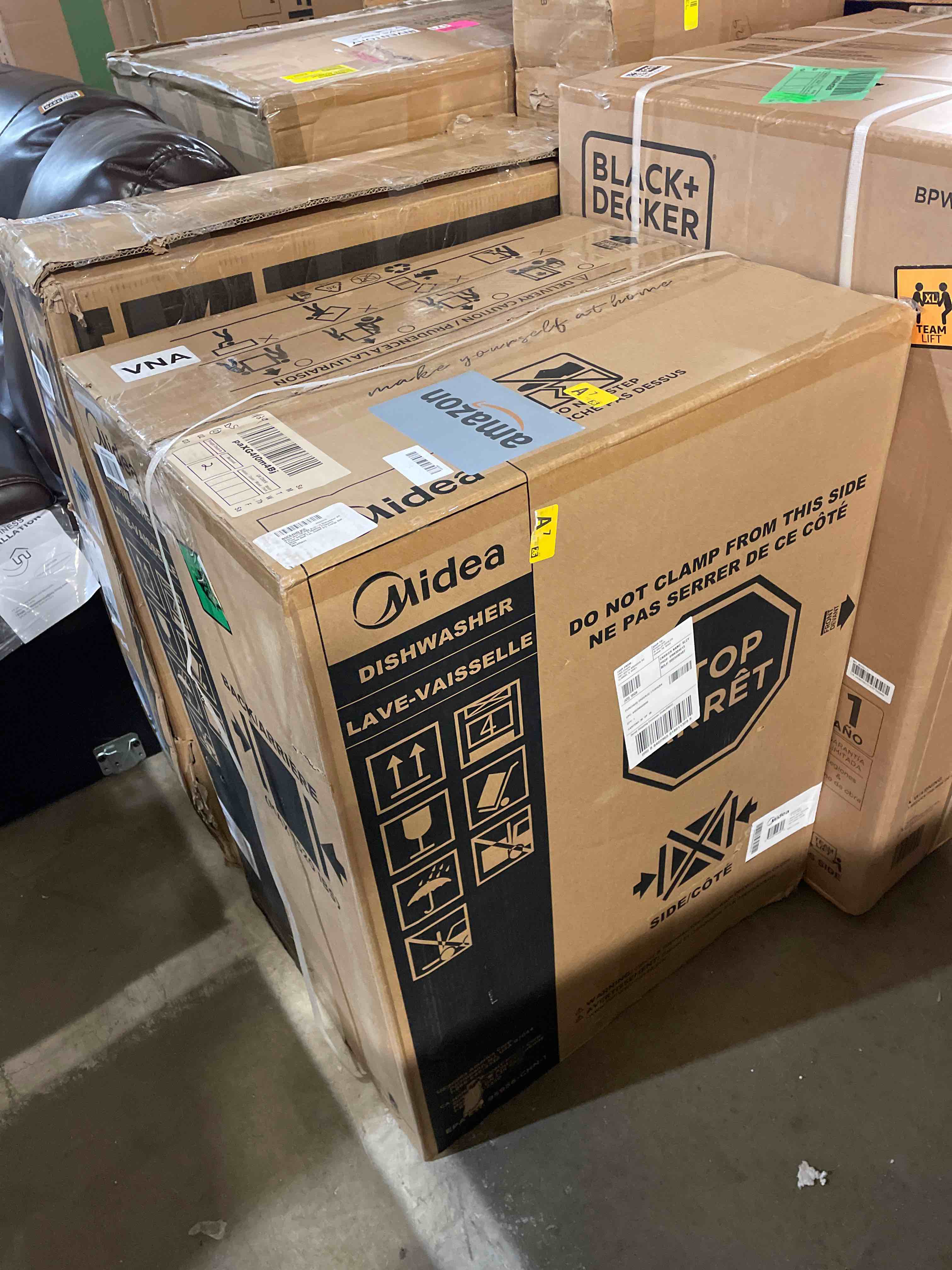 Condition photo showing New/Like New for Midea MDF18A1ABB Built-in Dishwasher with 8 Place Settings, 6 Washing Programs, Stainless Steel Tub, Heated Dry, Energy Star, Black