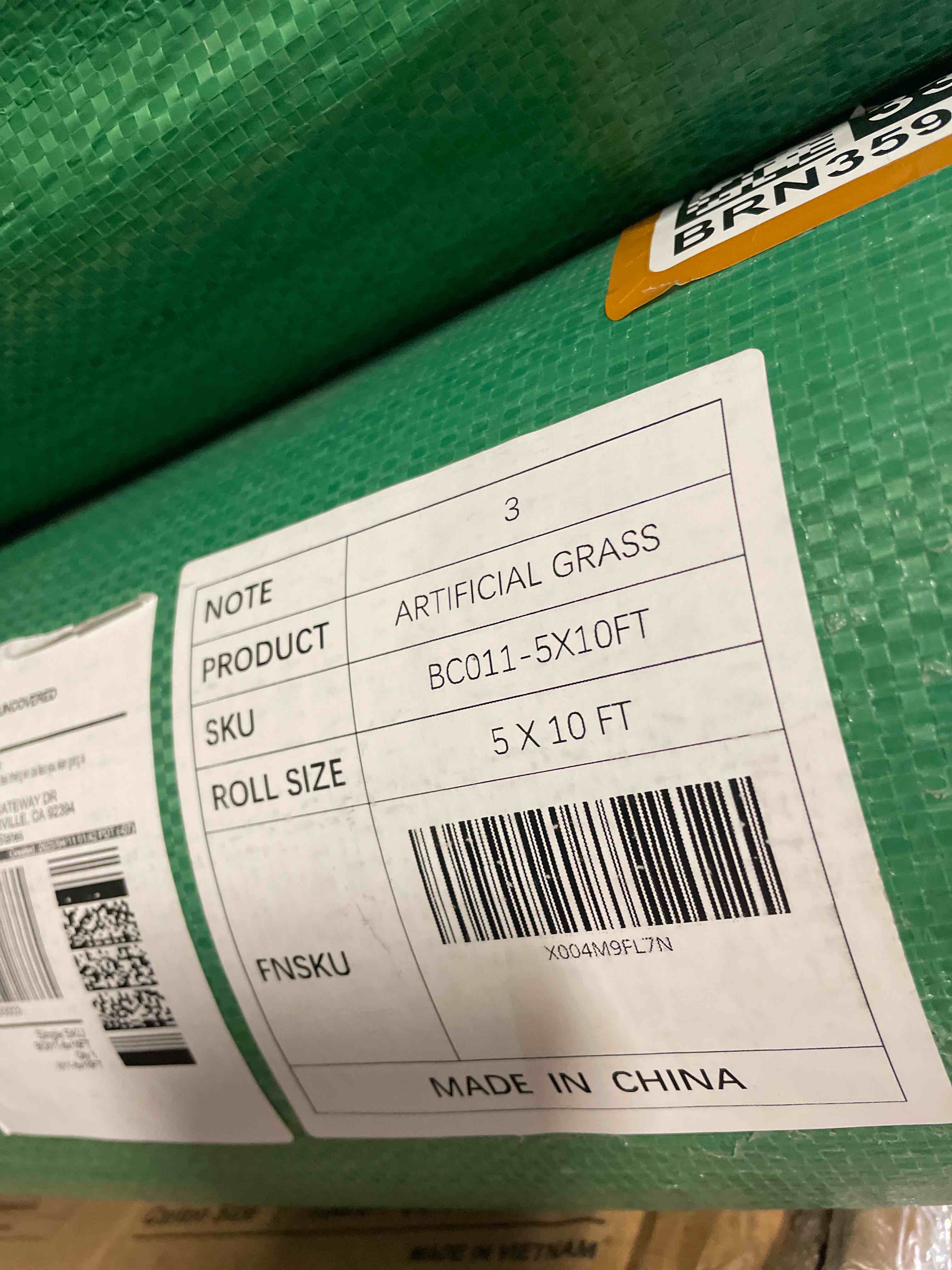 Condition photo showing New/Like New for 1.38" Artificial Grass Turf 5 x 10 FT, Indoor Outdoor Garden Lawn Landscape Patio Turf Grass Rug, Dog Grass Turf Pads Mat, Thick Fake Faux Turf, Dog Pets Grass Mats for Puppy Training