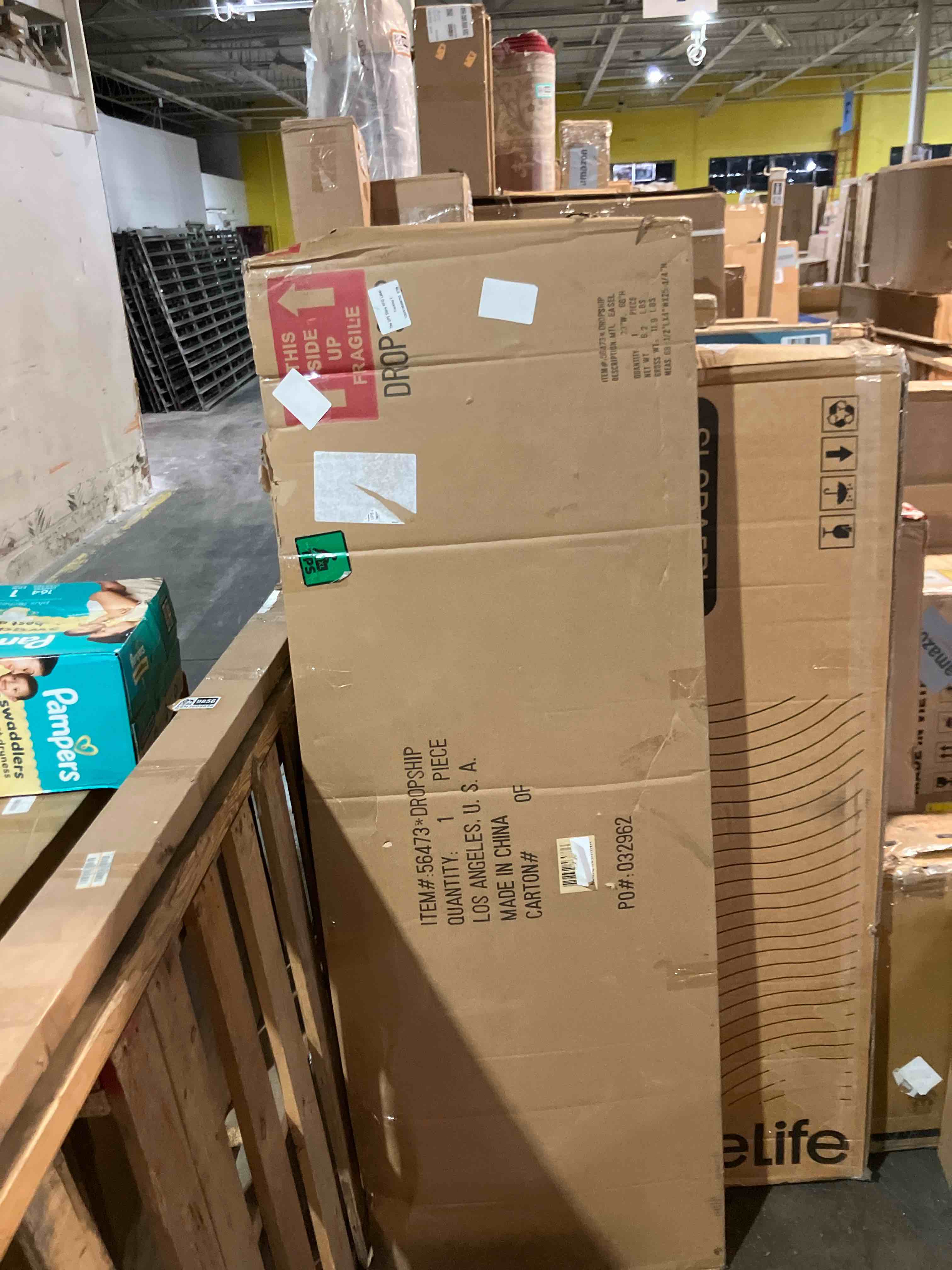 Condition photo showing New/Like New for Deco 79 Metal Scroll Extra Large Free Standing Adjustable Display Stand Easel with Chain Support, 23" x 1" x 66", Black