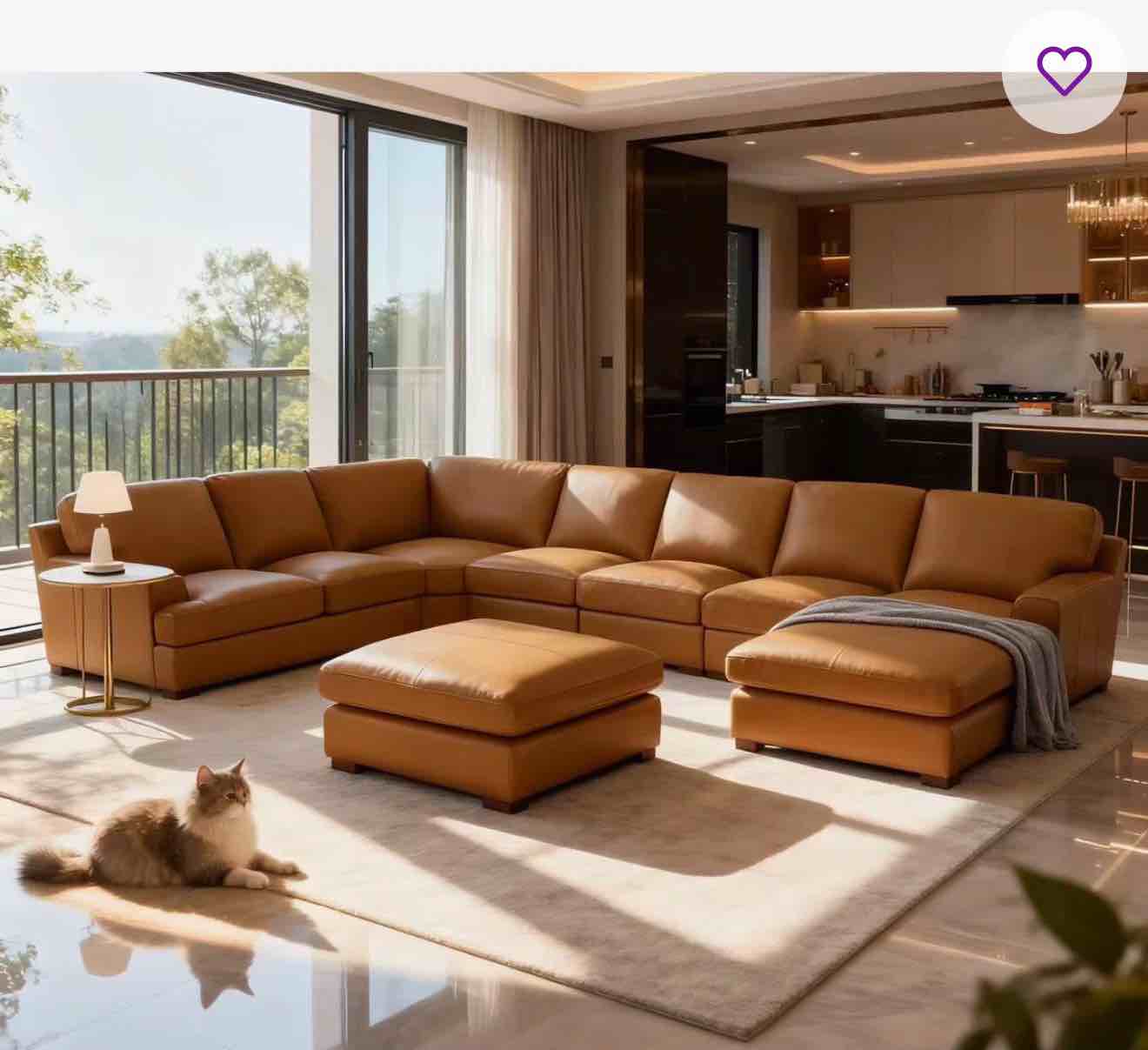 aness modular corner sectional with ottoman