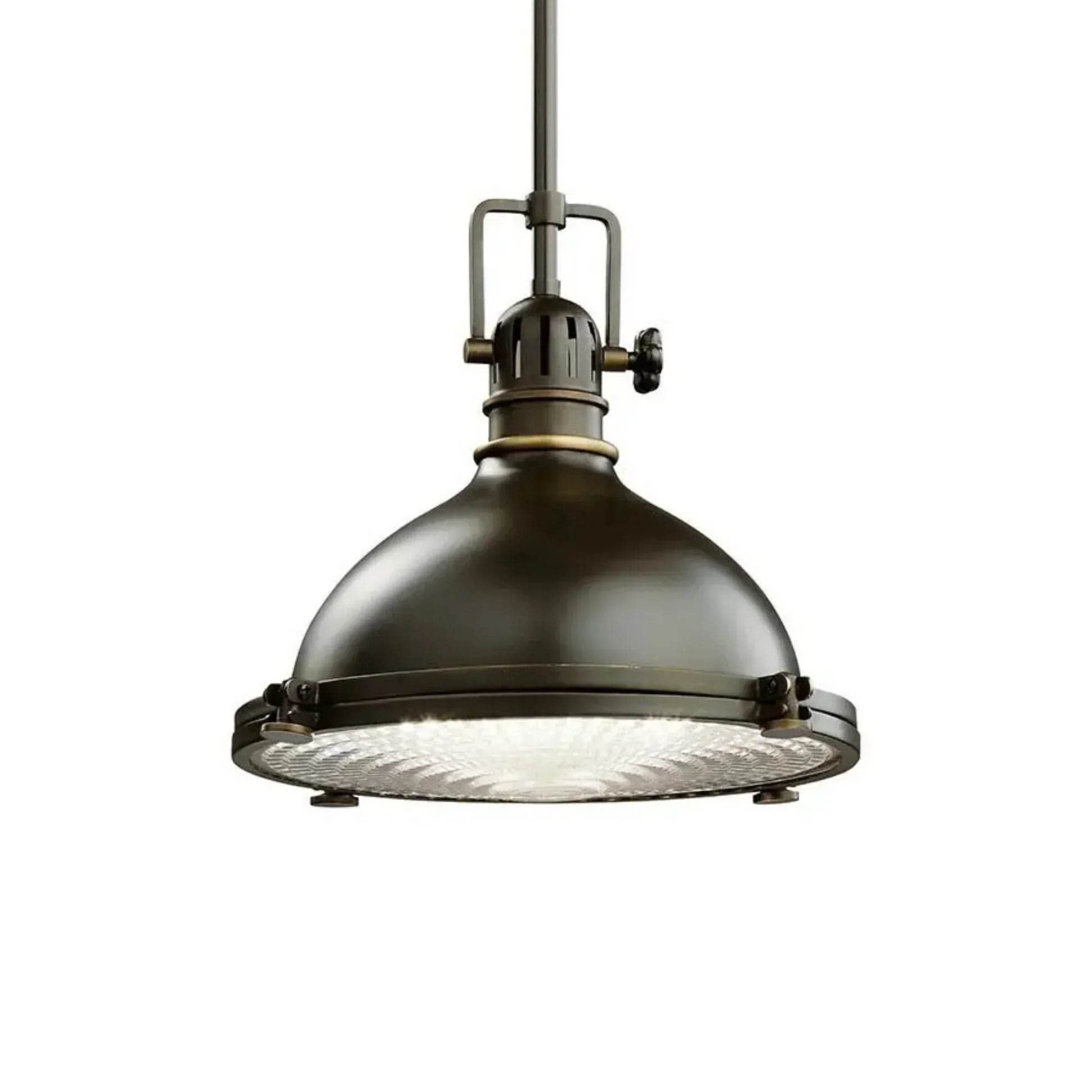 Condition photo showing New/Like New for Hatteras Bay 24" Pendant, Olde Bronze Finish, Clear Fresnel Glass