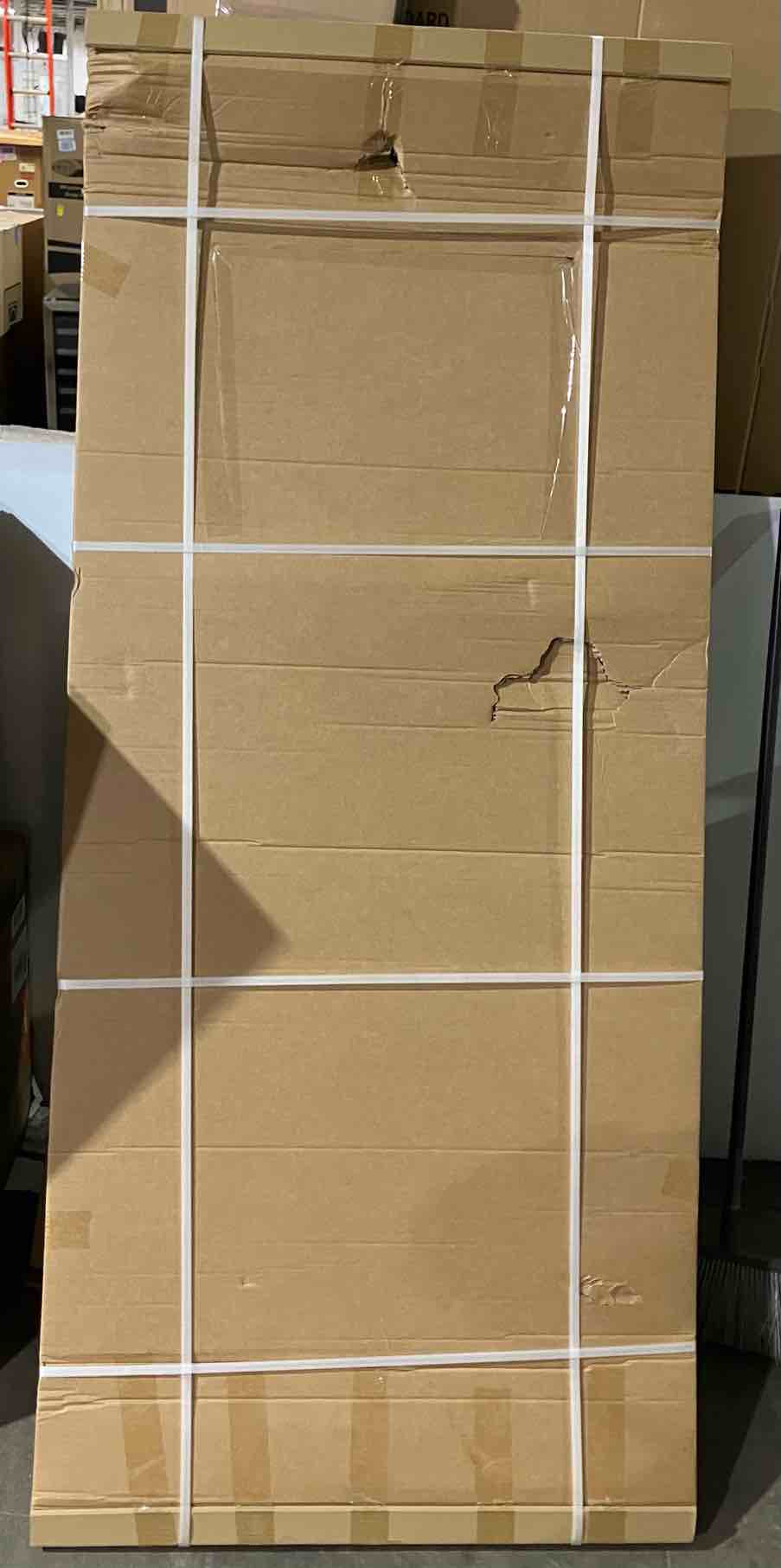 Condition photo showing New/Like New for 47-48" W x 72" H Frameless Pivot Shower Door, Pivot Swing Shower Door with Clear Tempered Glass 5/16"(8mm), Reversible, Matte Black Finish, Magnetic Closing