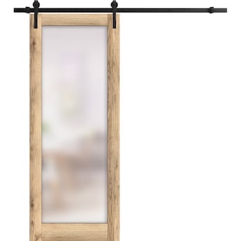 Condition photo showing New/Like New for sartodoors interior barn doors - planum 2102 oak veneer - 36 x 96, rail and hardware sold separately 
