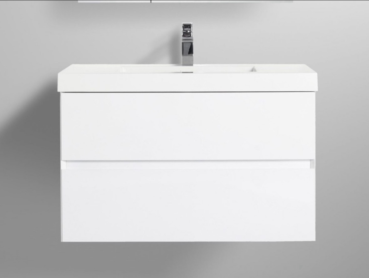 Blossom Assisi 36" Wall Hung Vanity - Glossy White (Vanity only, sink sold separately)
