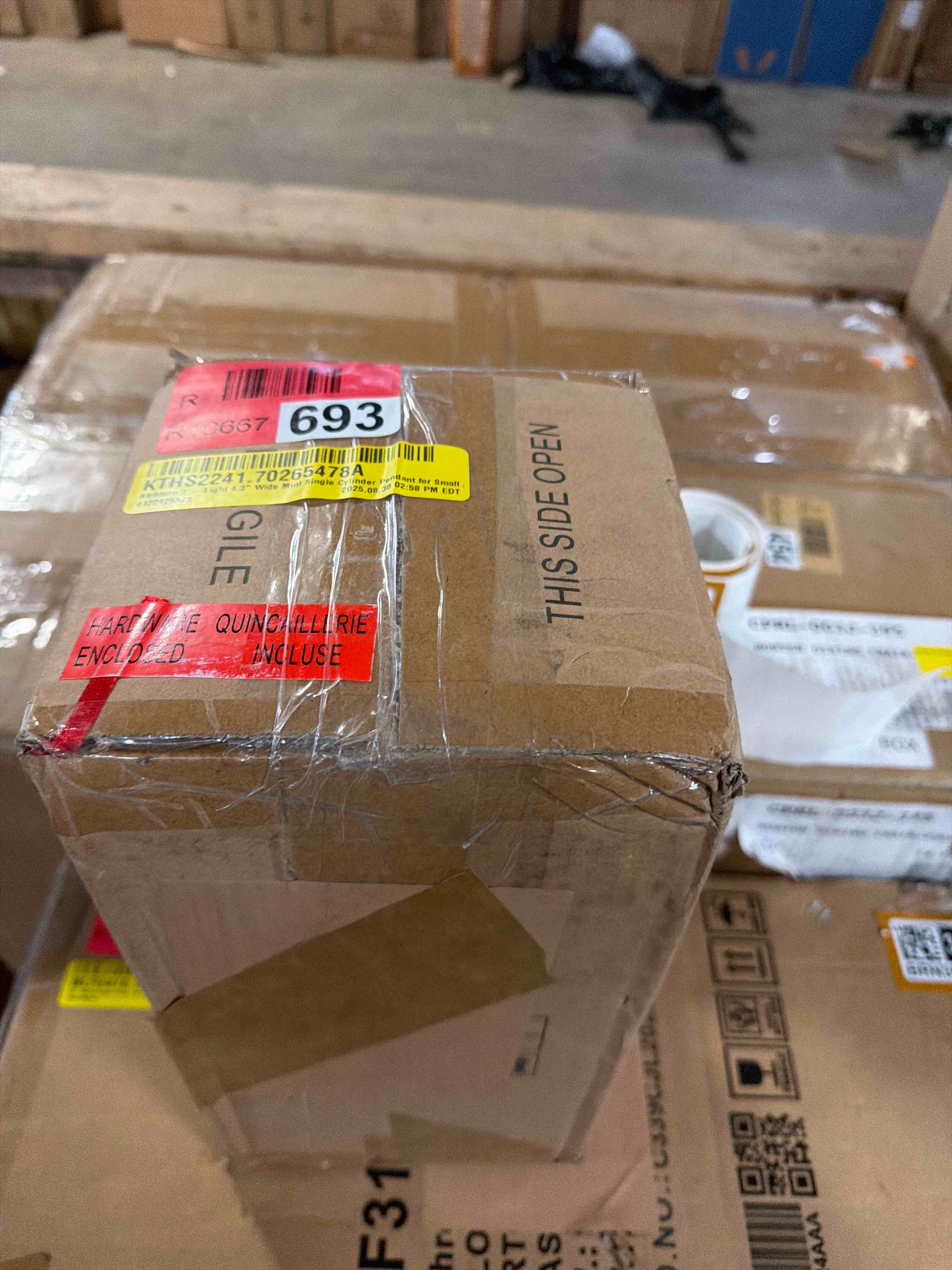 Condition photo showing New/Like New for atchison 1 light 4.3" wide mini single cylinder pendant for small