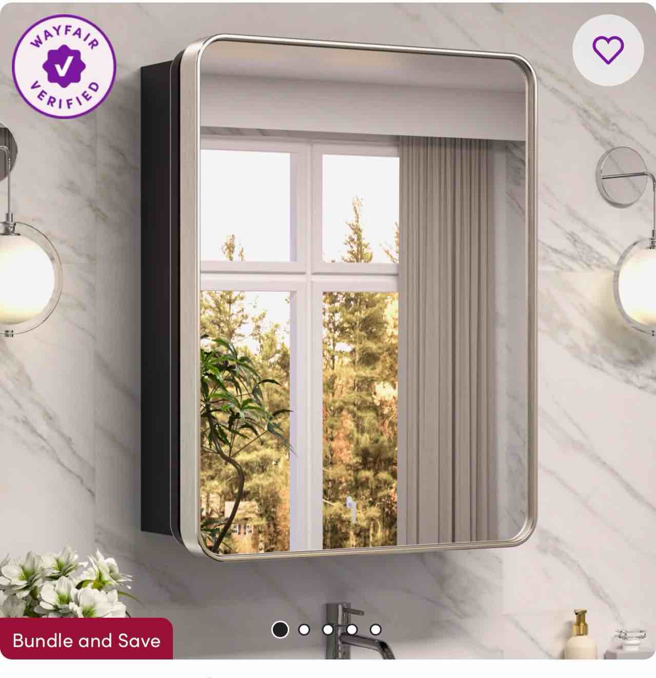 gervon rectangle recessed or surface medicine cabinet with shelves  