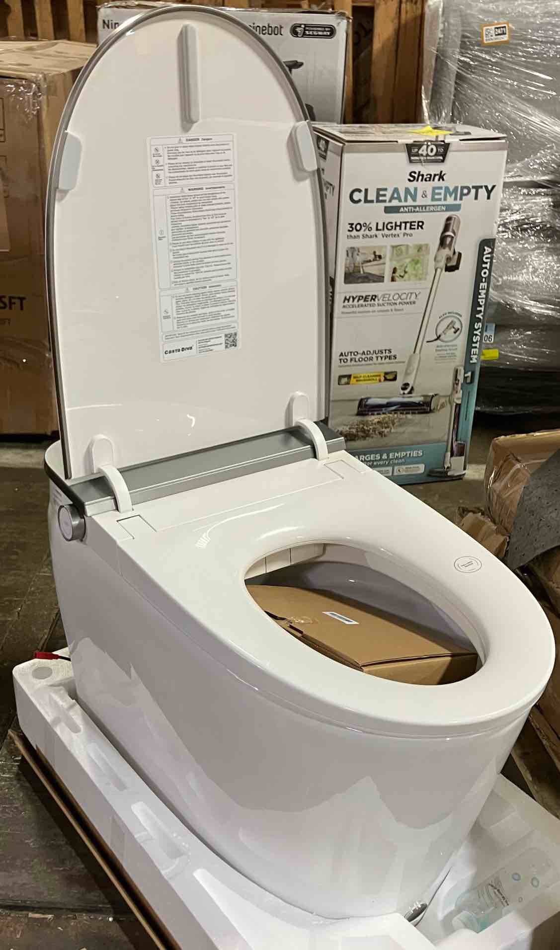 Condition photo showing New/Like New for Casta Diva Smart Toilet with Bidet Built in, Auto Open/Close Lid,1000g MaP Flush, Heated Seat & Foam Dispenser, Foot Sensor Auto Flush, Blackout Flush, Bidet Toilet with Tank Built in (CD-K030PRO)