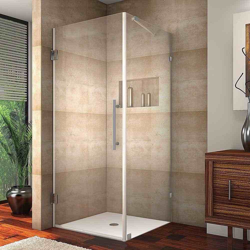 Glass Warehouse 26 in. W x 78 in. H Reversible Frameless Fixed Panels for Shower. Hardware sold separately glass panels only. 