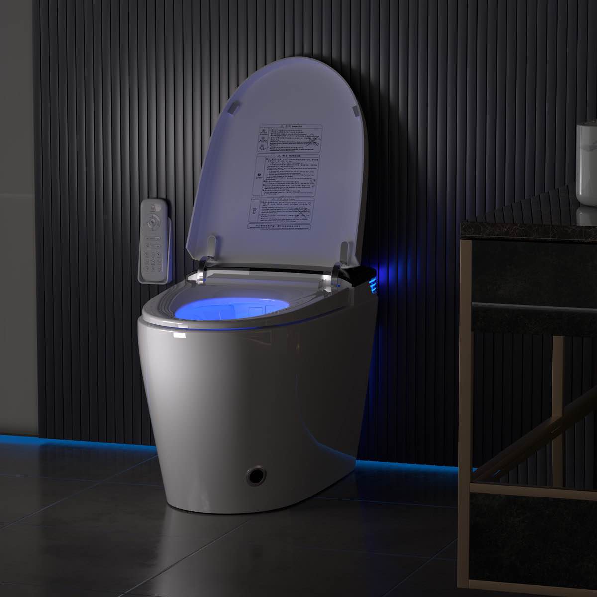 Condition photo showing New/Like New for BCANHOME Smart Toilet with Tankless Bidet Wash, Auto Open Lid, 1.28 Gallons Auto Dual Flush, Heat Seat, Warm Wash/Dryer, Soft Closing, Remote Control SMT2232C