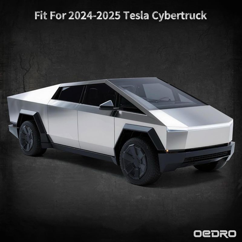 Condition photo showing New/Like New for OEDRO Running Boards: Compatible with Tesla Cybertruck - Textured Black Side Steps Rails for 2024-2025 Cybertruck, Exterior Brackets Truck Nerf Bars, Heavy-Duty Steel-New in Box
