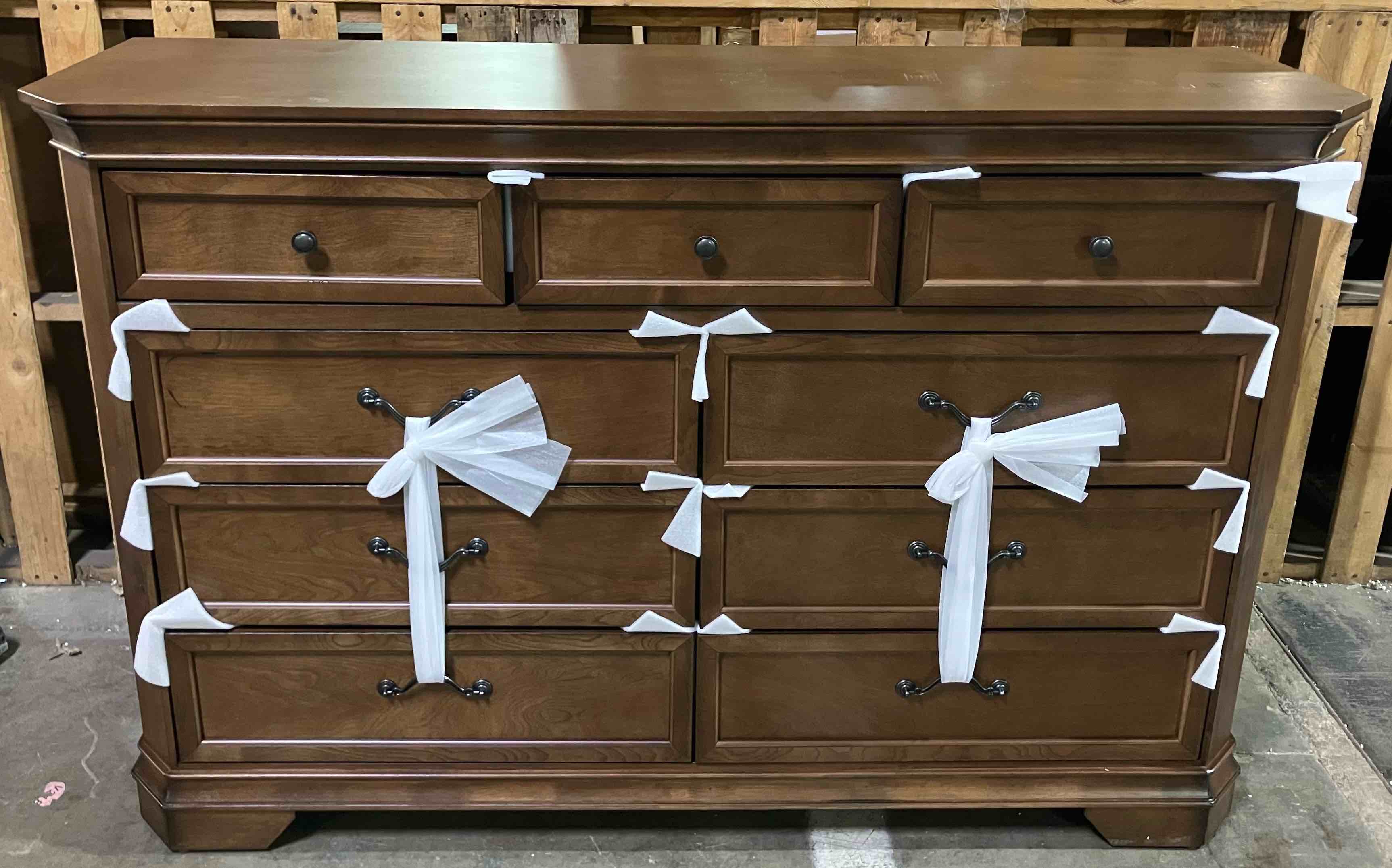 Condition photo showing Good Condition for Ailany 60” Traditional Wood 9-drawer Dresser By Charlton Home