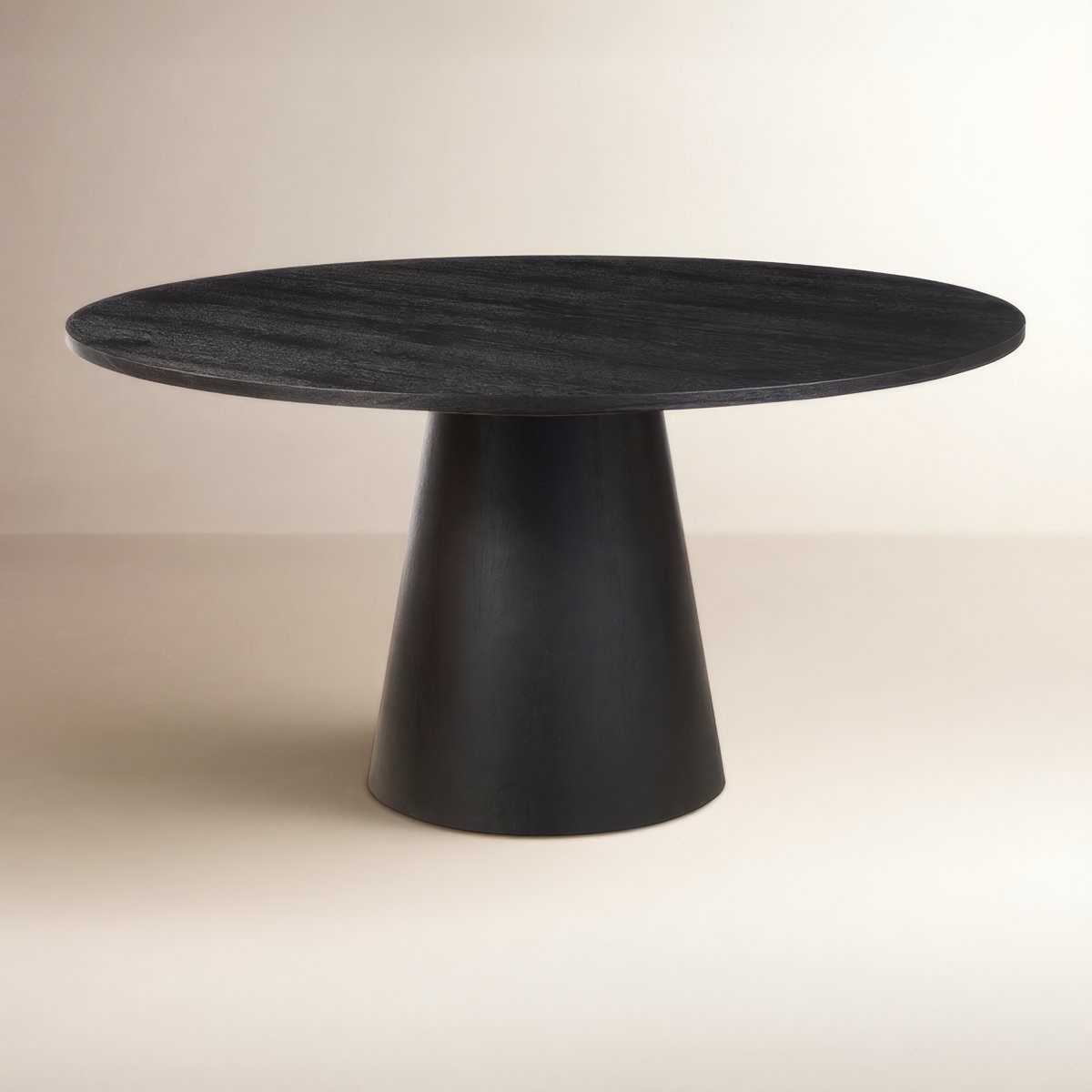 Condition photo showing Good Condition for Astraea Pedestal Dining Table, table has small crack in rim, hardware to connect top to base must be purchased separately (available for $20 at Lowe’s)