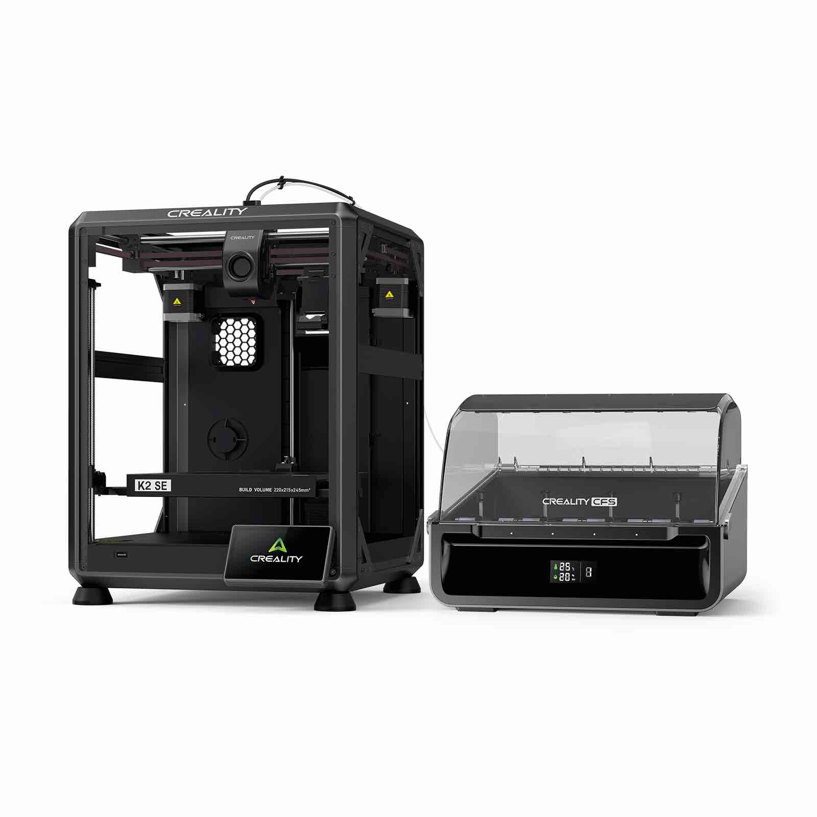 creality k2 se/combo 3d printer, support multicolor printing with cfs, 500 mm/s high speed printing, auto leveling, vibration control, compact desktop upgrade 3-d printer print size 220x215x245mm - (good condition because item has been used)